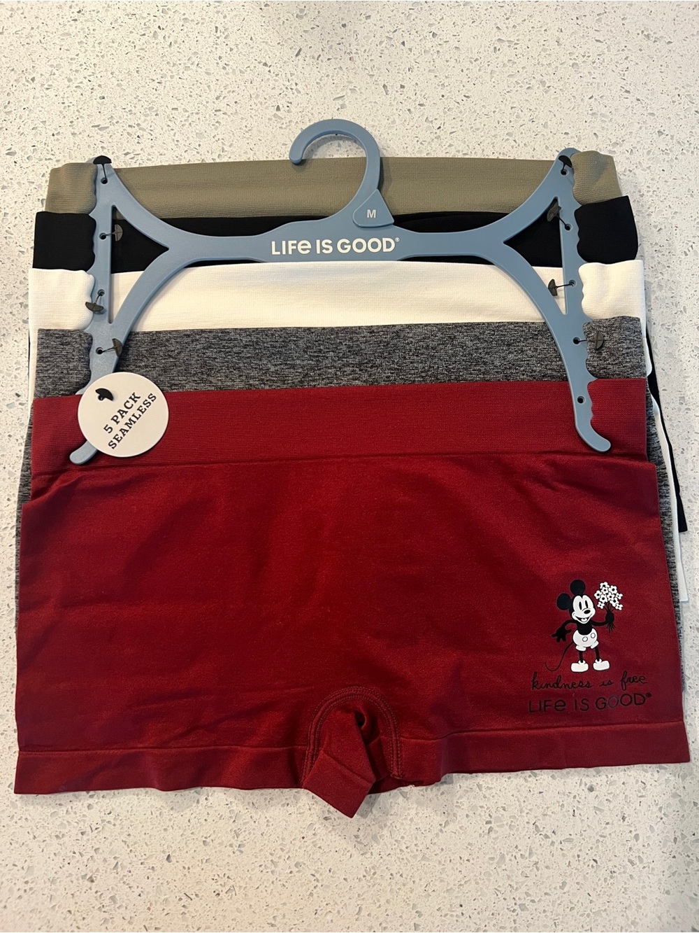 Life is Good Mickey Women’s Seamless undies  - Red 5-Pack